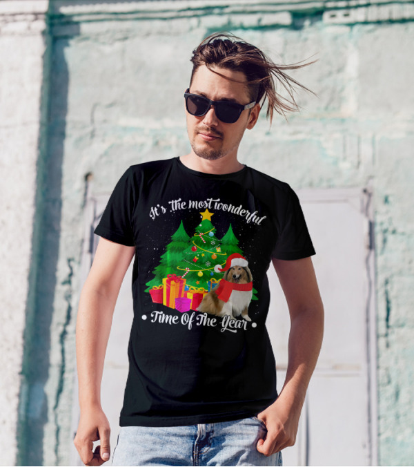It's The Most Wonderful Time Of The Year Sheltie Christmas Tree Gifts T-Shirt