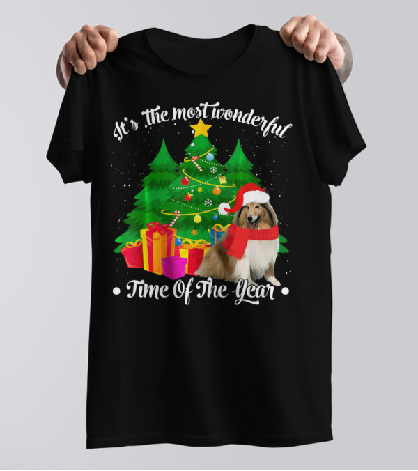 It's The Most Wonderful Time Of The Year Sheltie Christmas Tree Gifts T-Shirt