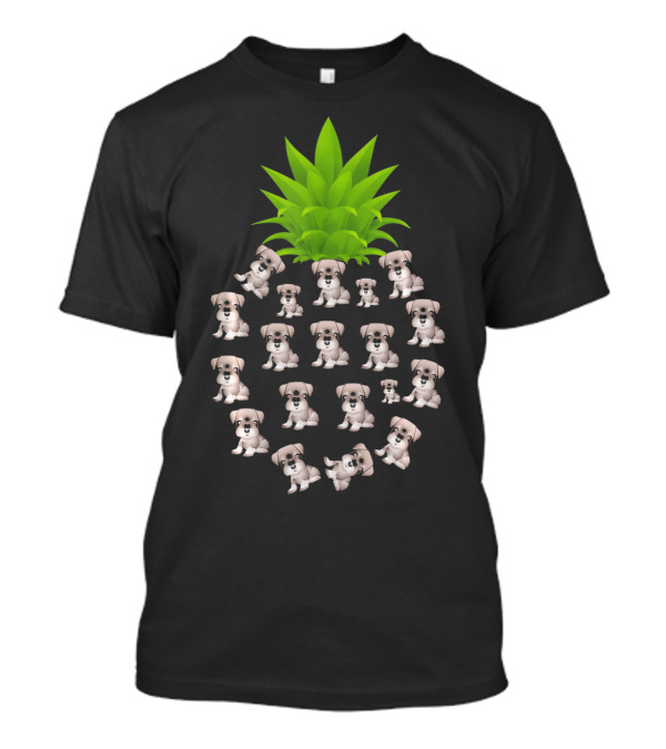 Pineapple Mini Schnauzer Birthday Puppies T-Shirt