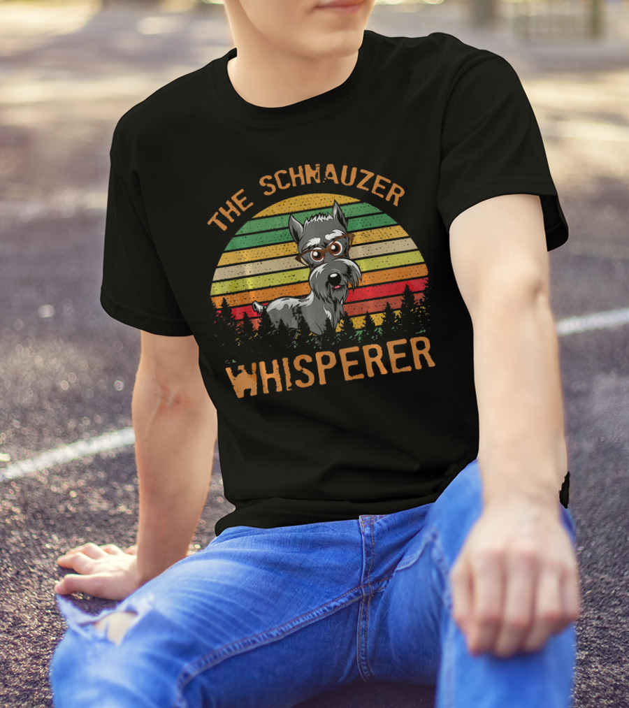 The Schnauzer Whisperer Vintage Retro Dog Lovers T-Shirt