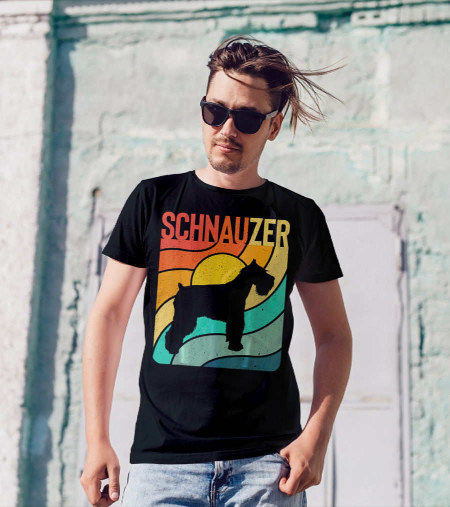 Schnauzer Vintage Retro Dog T-Shirt