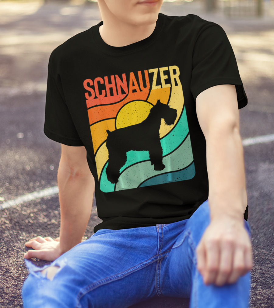 Schnauzer Vintage Retro Dog T-Shirt