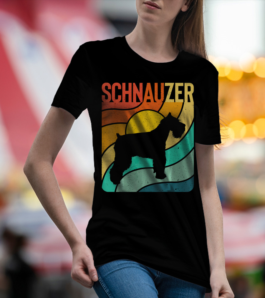 Schnauzer Vintage Retro Dog T-Shirt