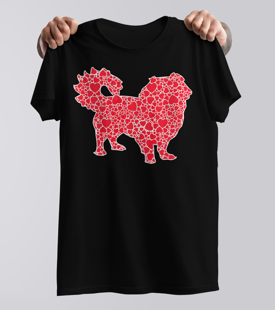 Pekingese Red Hearts Valentine's Day Pelchie T-Shirt