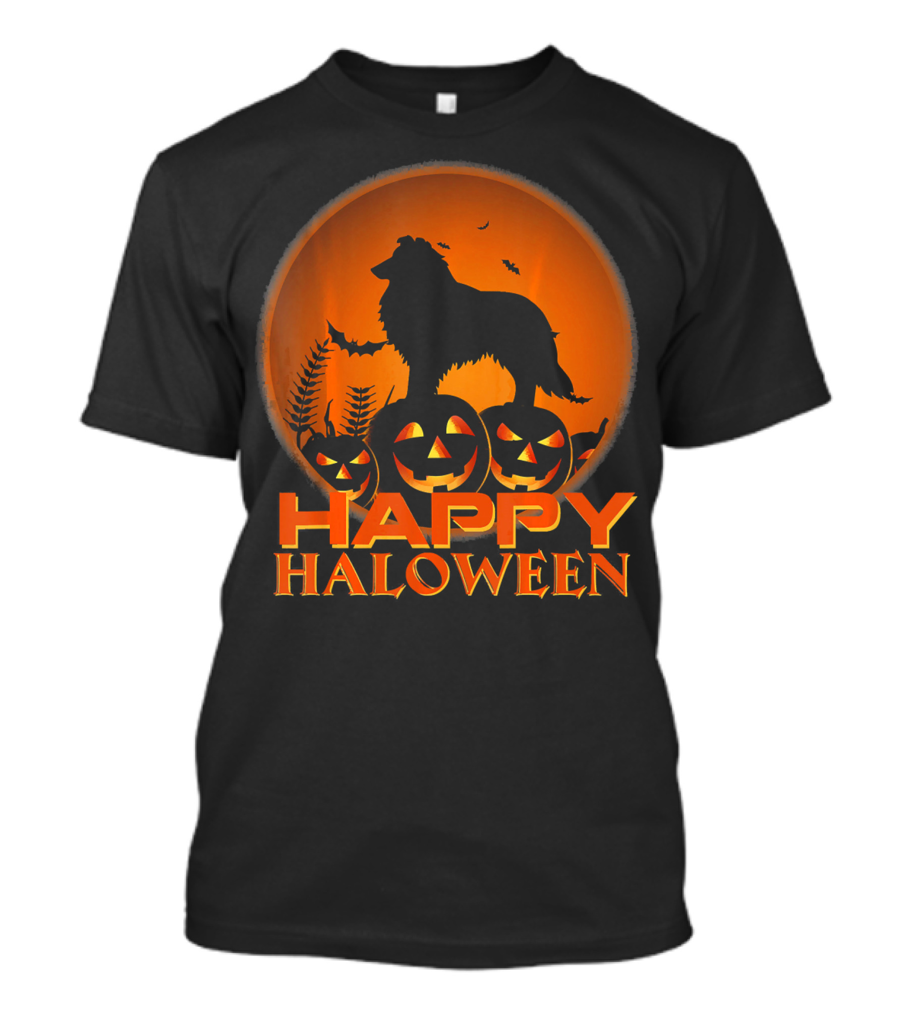 Happy Halloween Sheltie Pumpkin T-Shirt