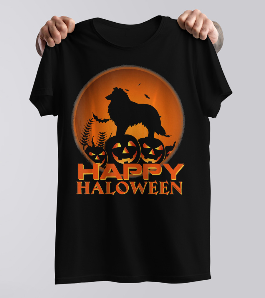 Happy Halloween Sheltie Pumpkin T-Shirt