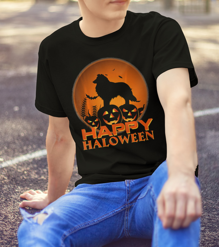 Happy Halloween Sheltie Pumpkin T-Shirt