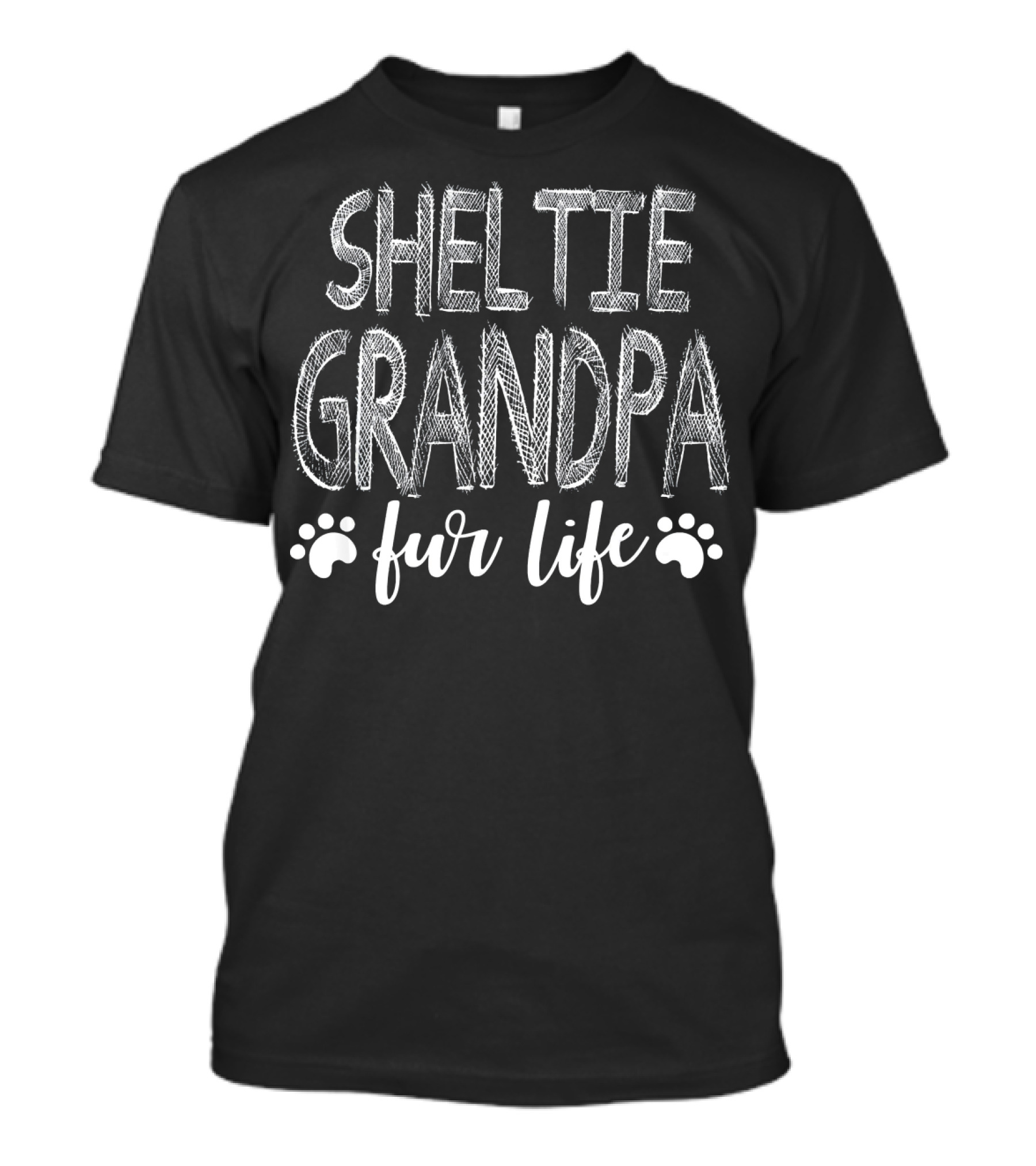 Sheltie Grandpa Fur Life Dog Love Paws T-Shirt