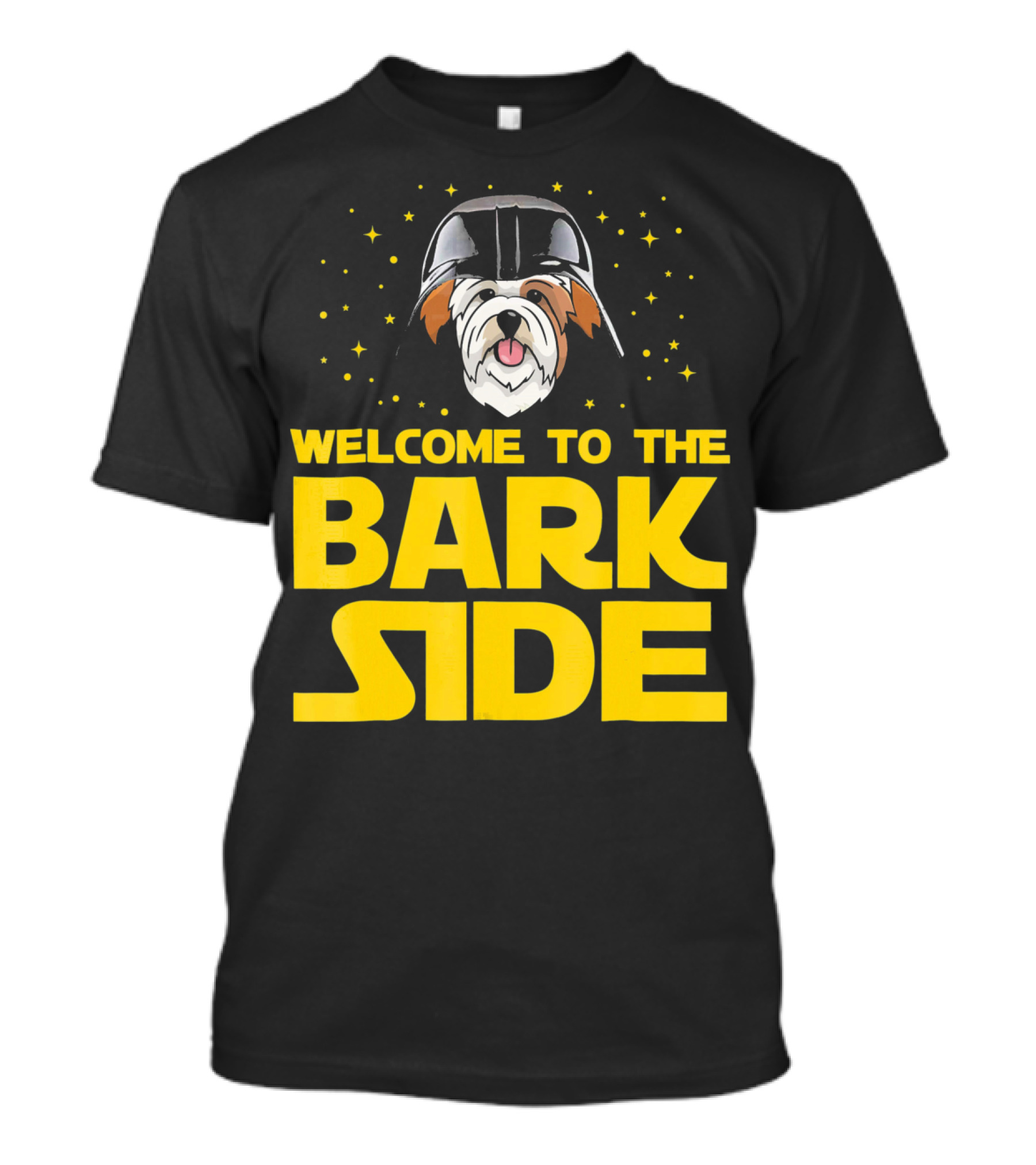 Welcome To The Bark Side Of Lhasa Apso Featuring Star Wars Parody Elements T-Shirt