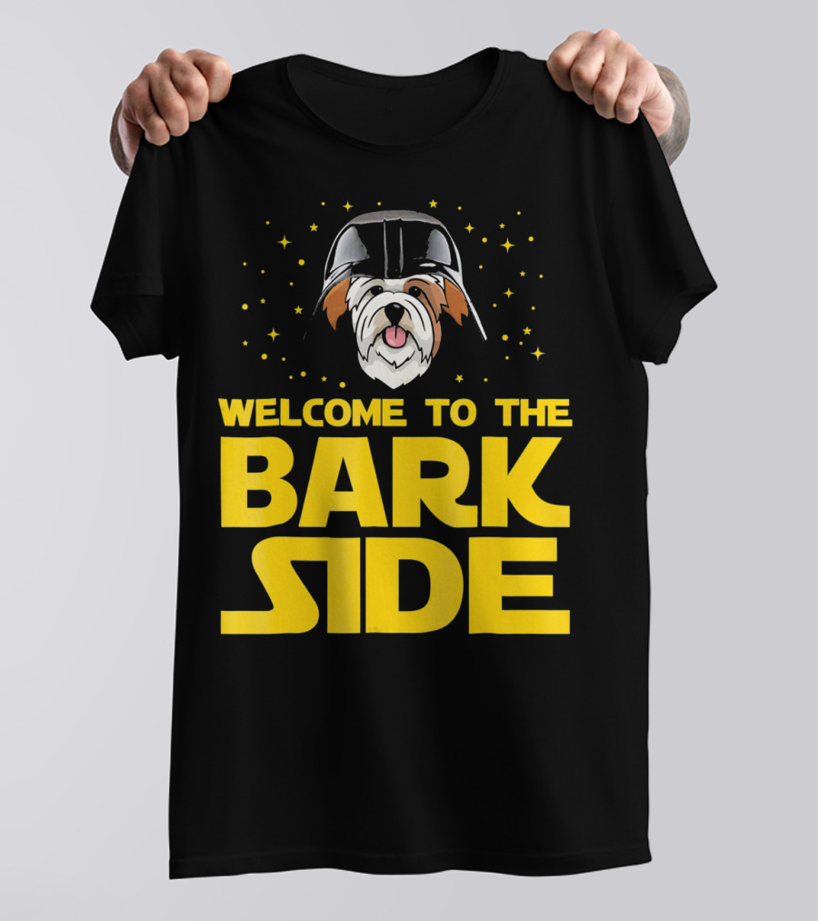 Welcome To The Bark Side Of Lhasa Apso Featuring Star Wars Parody Elements T-Shirt