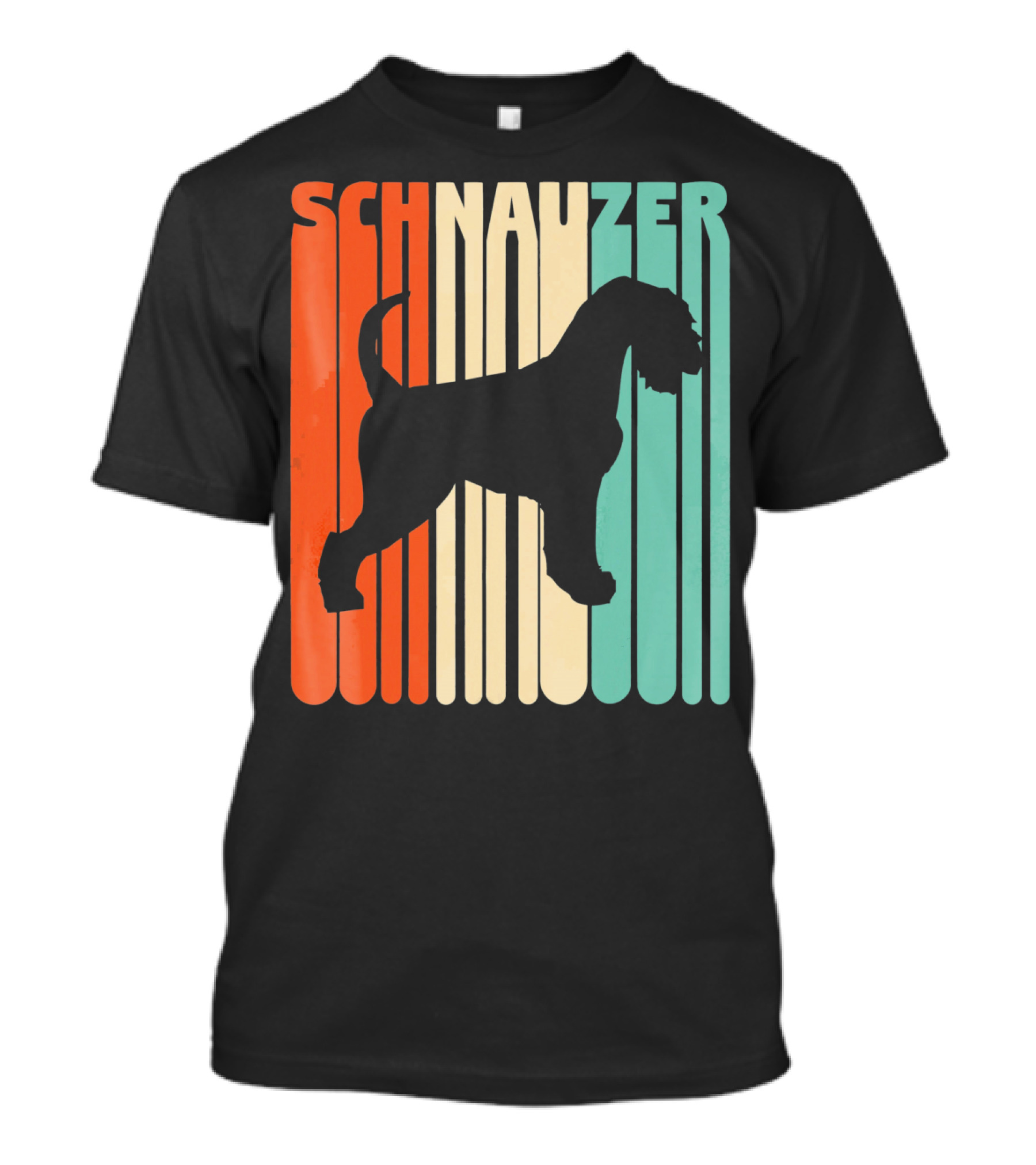 Schnauzer Silhouette Retro Vintage Schnauzer T-Shirt