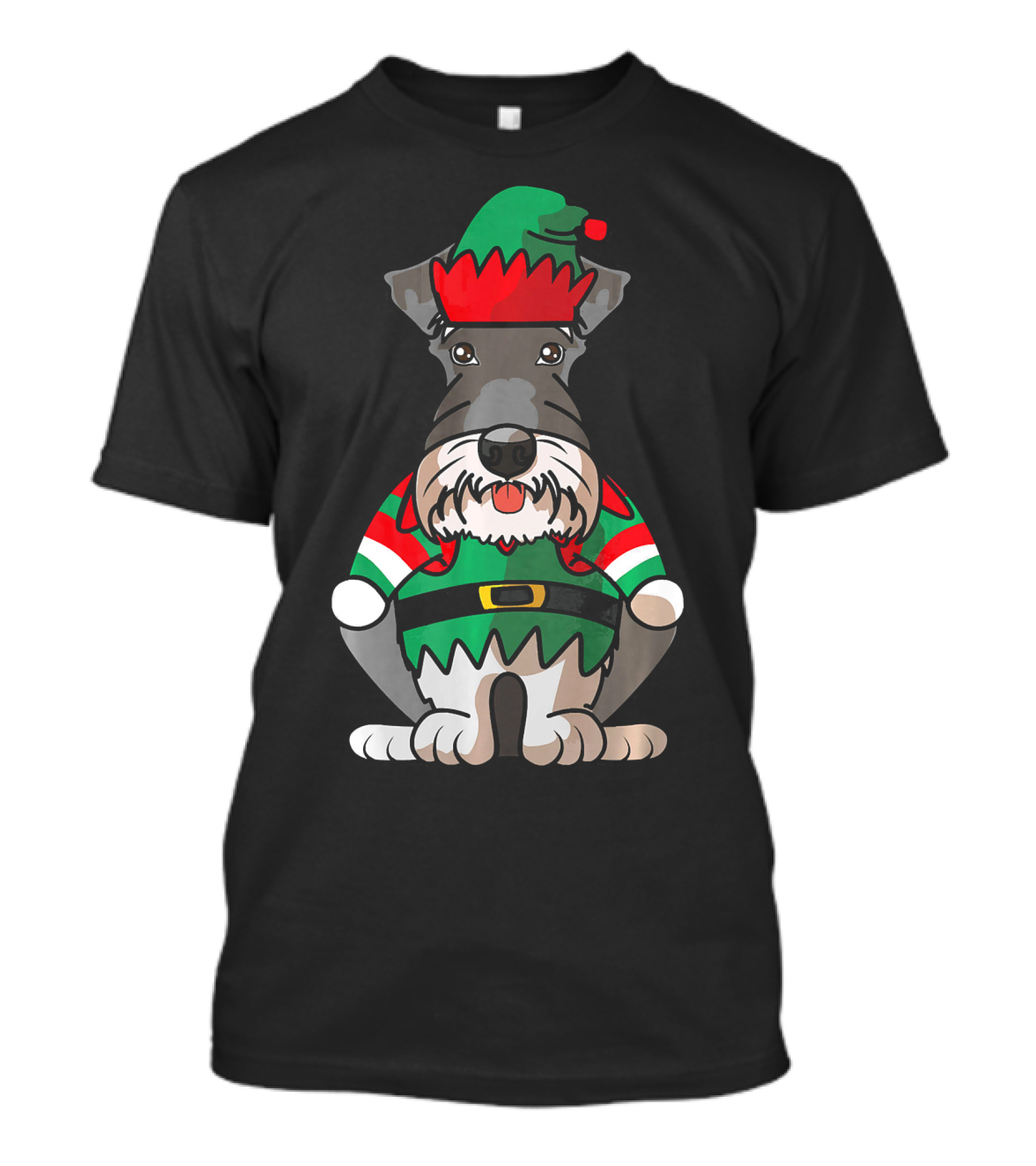 Miniature Schnauzer Christmas Doggy Elf Look T-Shirt