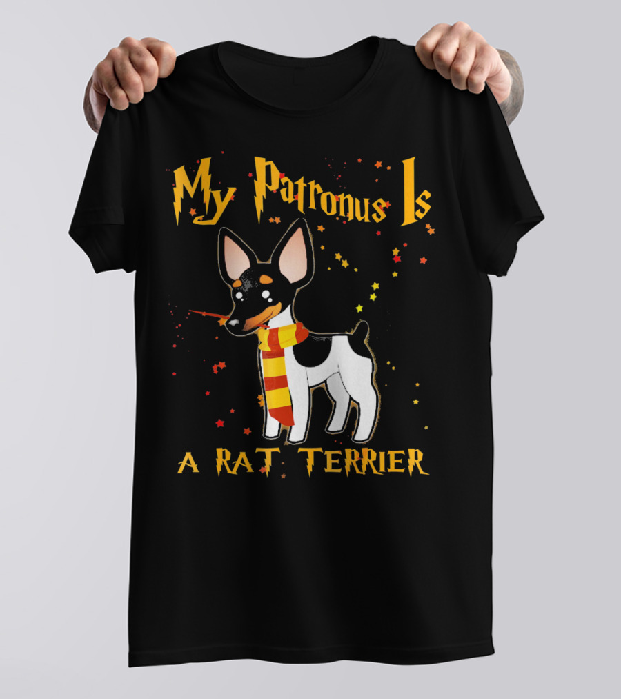 My Patronus Is A Rat Terrier Magic Dog Scarf Stars T-Shirt