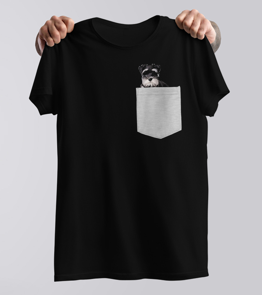 Miniature Schnauzer Puppy Dog In Your Pocket T-Shirt