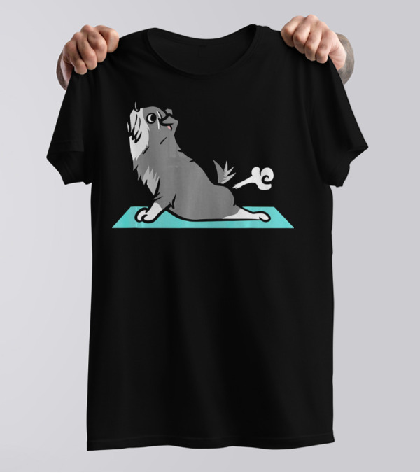 Schnauzer Funny Yoga Pose Dog On Mat T-Shirt