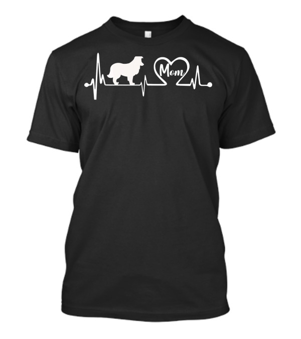Mom Heartbeat Sheltie Dog Mother's Day T-Shirt