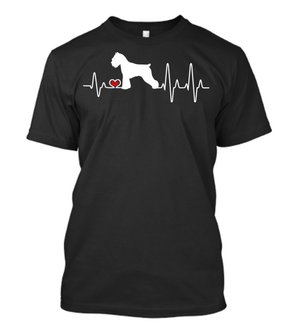 Miniature Schnauzer Heartbeat Pulse Dog With Heart T-Shirt