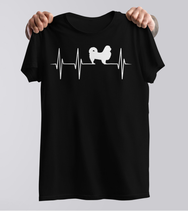 Pekingese Dog Heartbeat T-Shirt