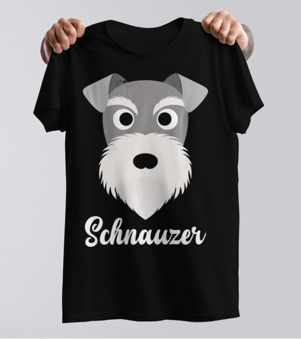 Schnauzer Miniature Schnauzer Dog Face T-Shirt
