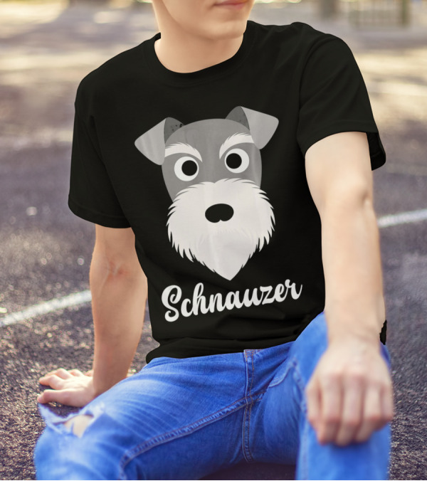 Schnauzer Miniature Schnauzer Dog Face T-Shirt