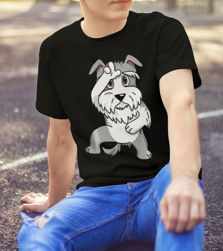 Schnauzer Loser Dance Funny Dog Cartoon T-Shirt