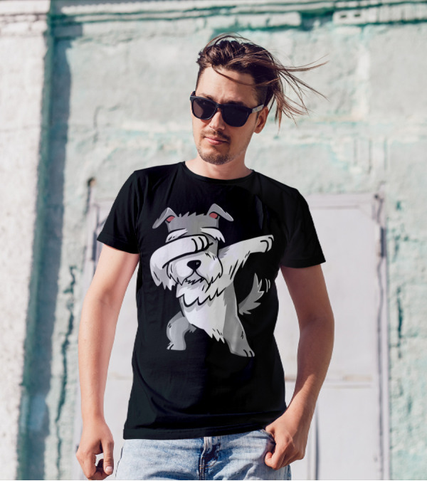Schnauzer Lover Dab Dance Dog T-Shirt