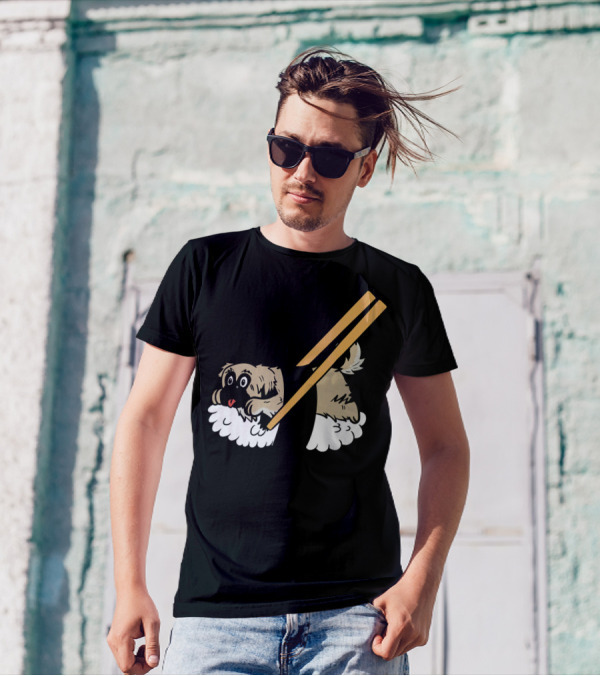 Pekingese Sushi Dog With Chopsticks T-Shirt