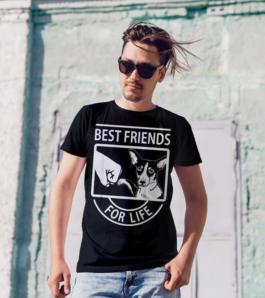 Best Friends For Life Rat Terrier Fist Bump T-Shirt