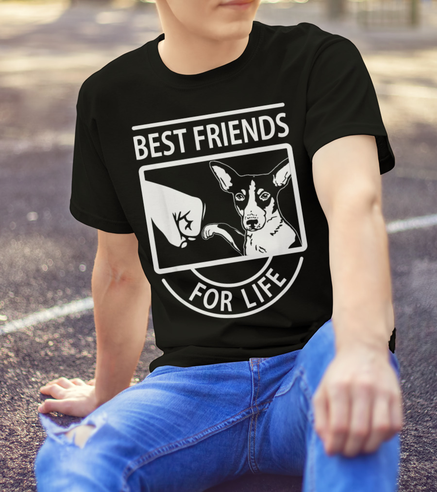 Best Friends For Life Rat Terrier Fist Bump T-Shirt