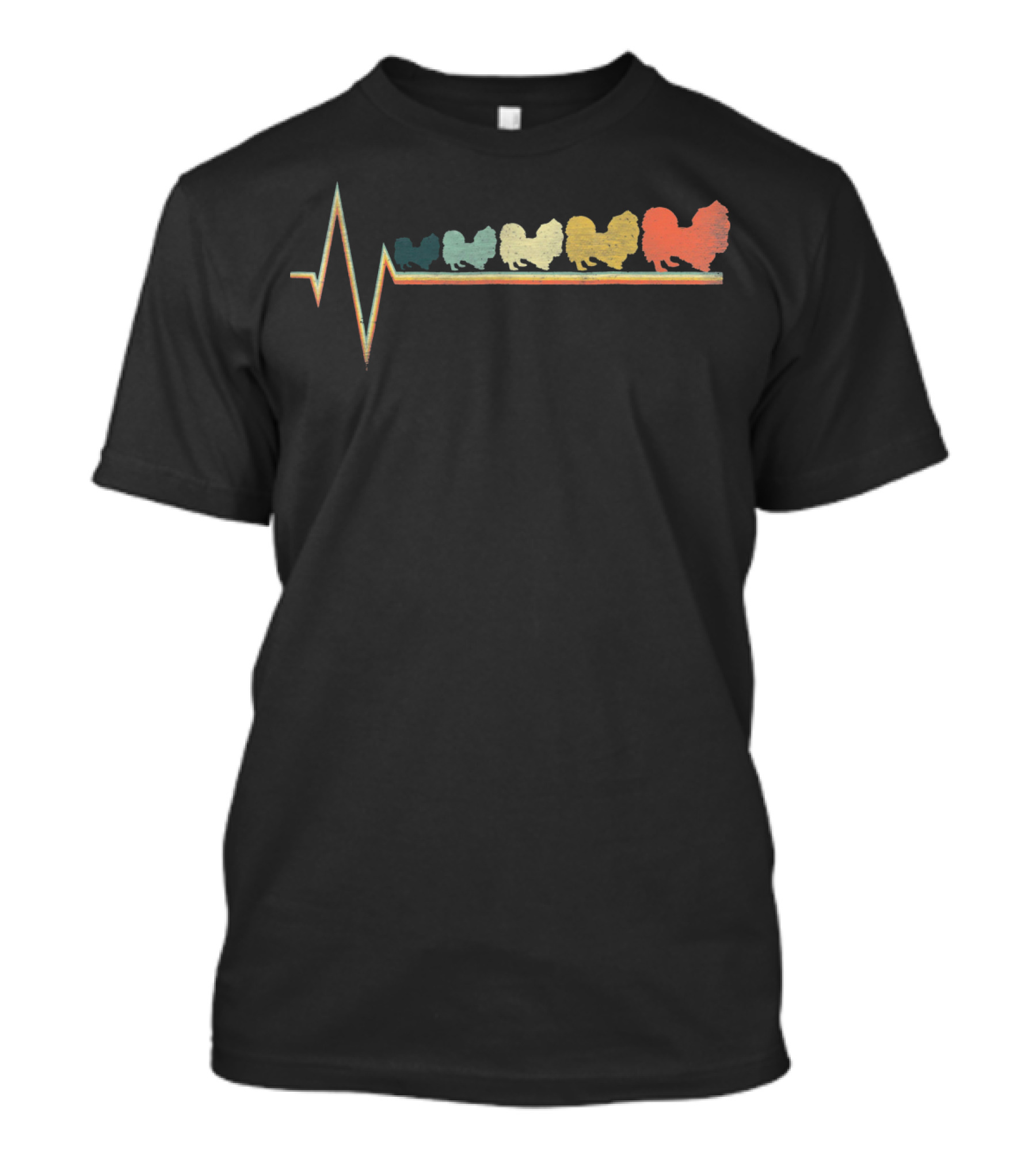 Vintage Retro Pekingese Dog Heartbeat T-Shirt