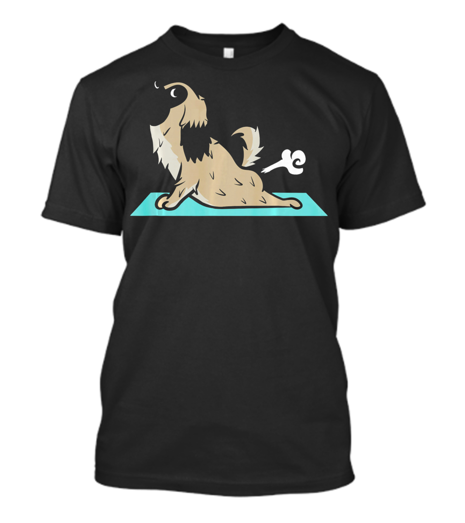 Pekingese Yoga Pose Funny Dog Farting Joke T-Shirt