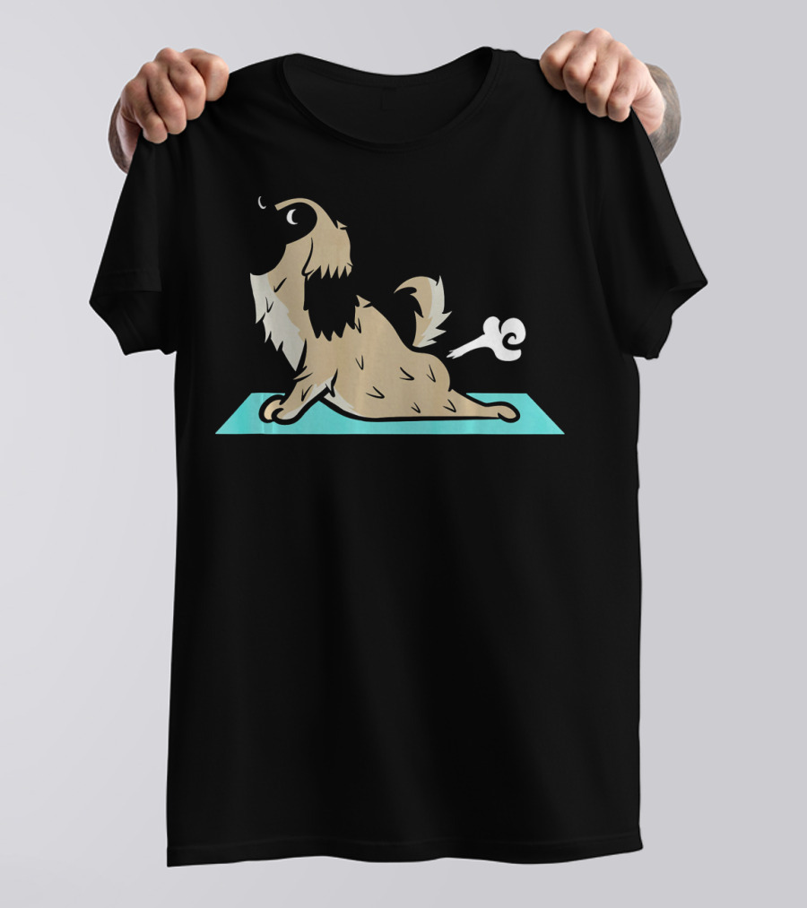 Pekingese Yoga Pose Funny Dog Farting Joke T-Shirt