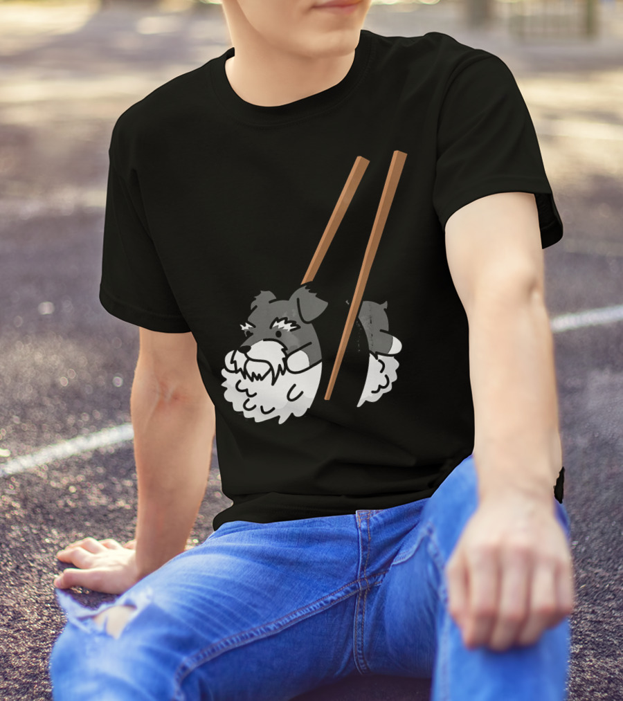 Schnauzer Sushi Cute Dog Humor T-Shirt
