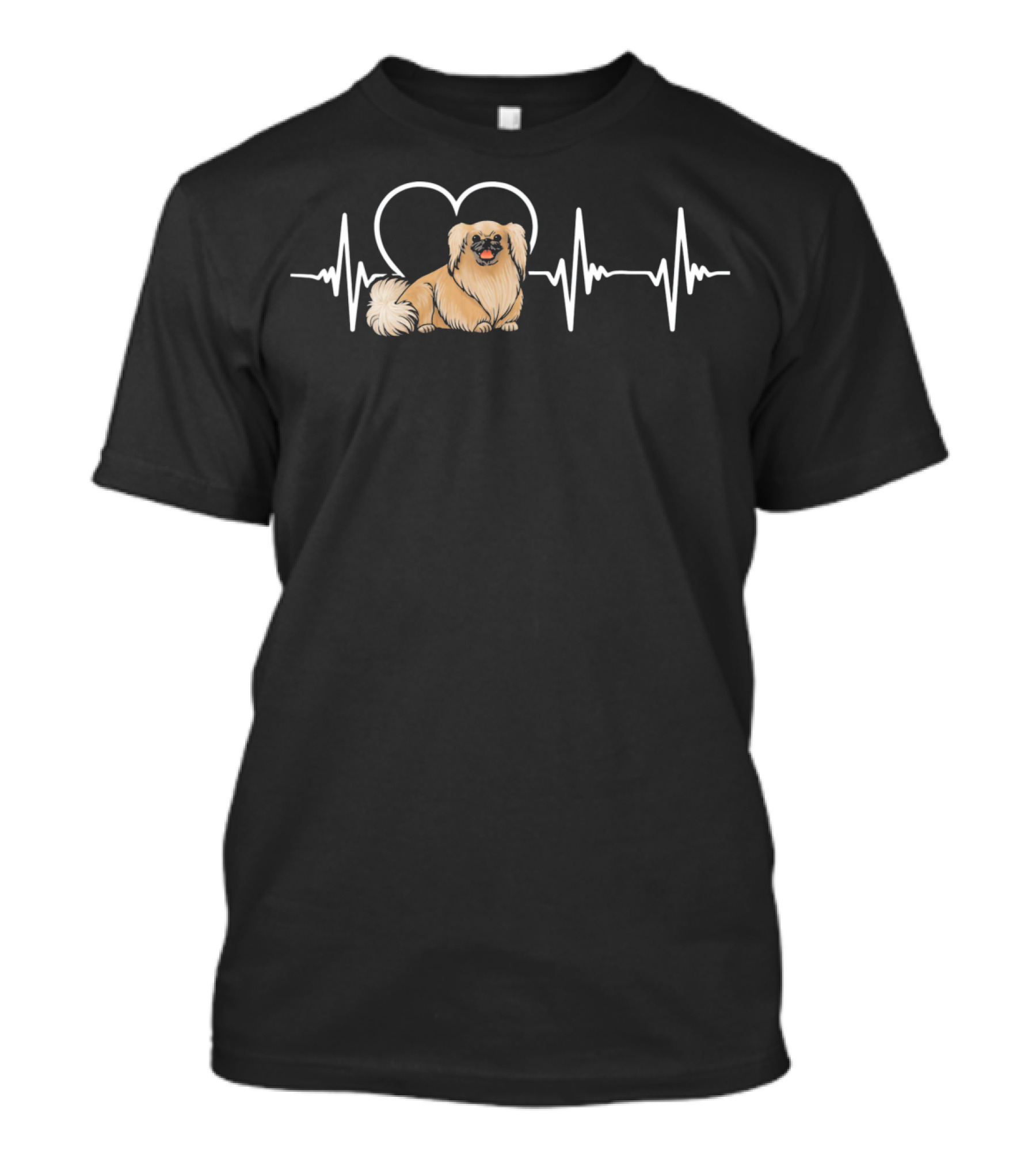 Pekingese Heartbeat Love Pekingese Heartbeat Heart Pekingese T-Shirt