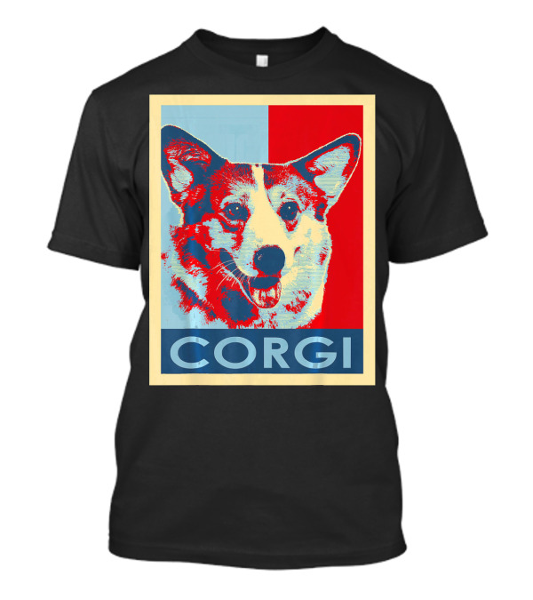 Vintage Corgi Hope Poster Style Pop T-Shirt