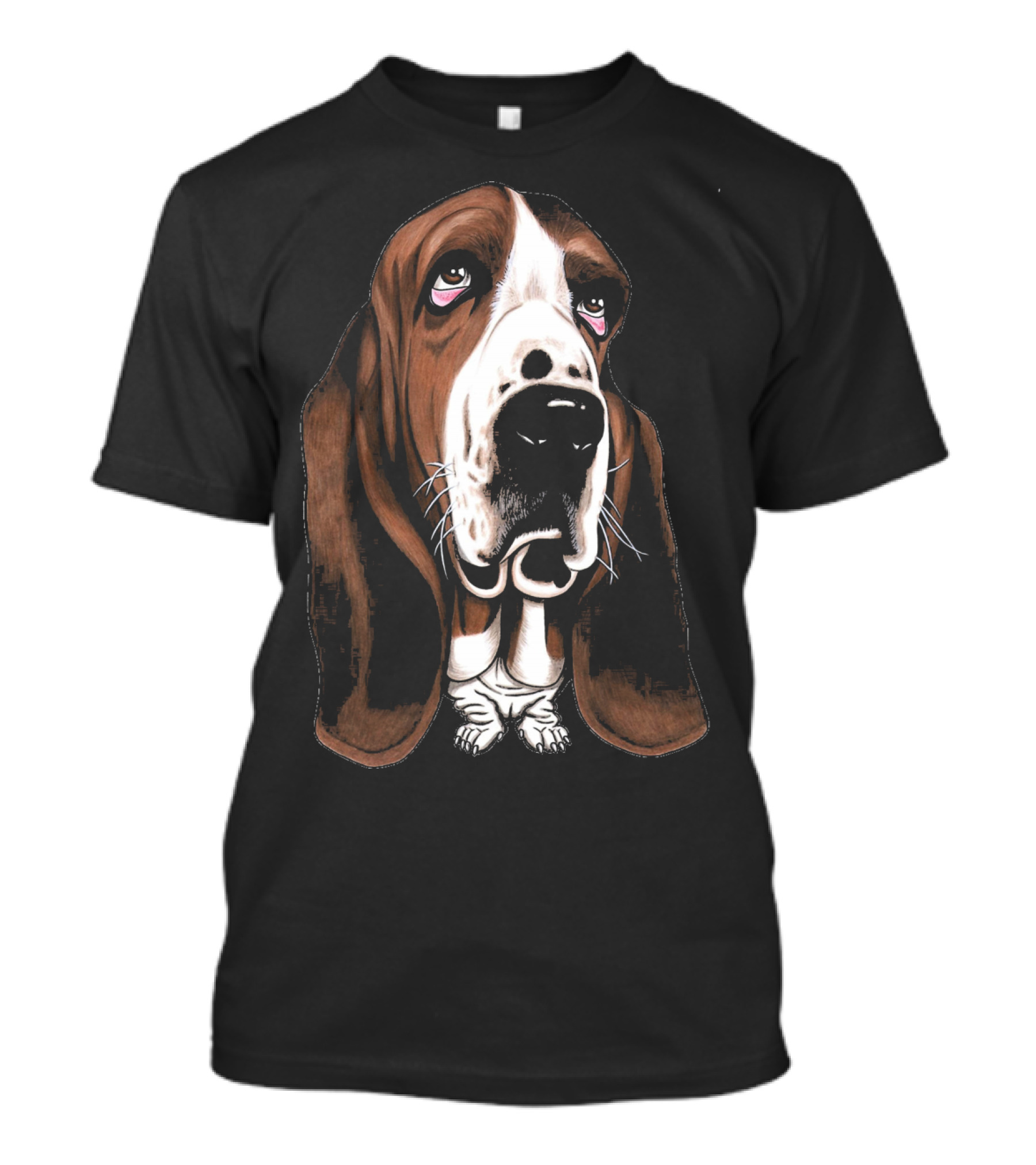 Basset Hound Cute And Funny Cartoon Style Dog T-Shirt