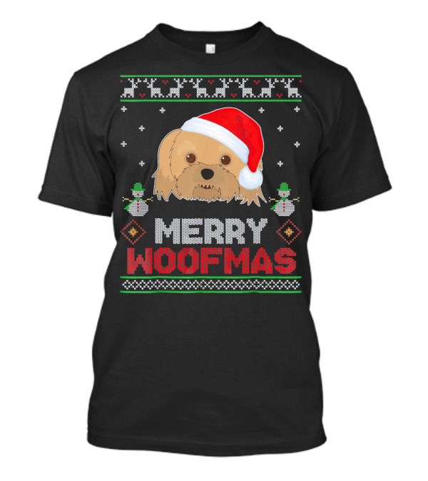 Merry Woofmas Xmas Havanese With Santa Hat T-Shirt