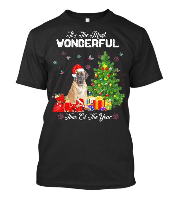It's The Most Wonderful Time Of The Year Dog Christmas Tree Gifts T-Shirt