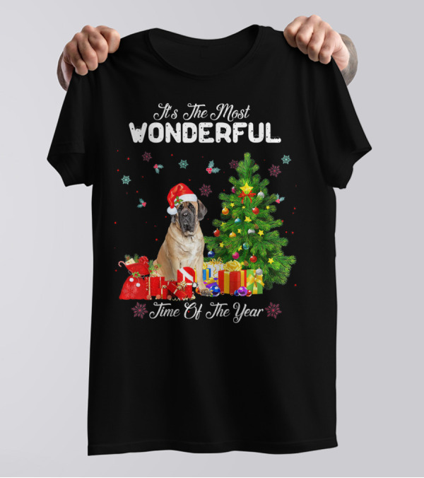 It's The Most Wonderful Time Of The Year Dog Christmas Tree Gifts T-Shirt