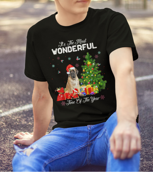 It's The Most Wonderful Time Of The Year Dog Christmas Tree Gifts T-Shirt