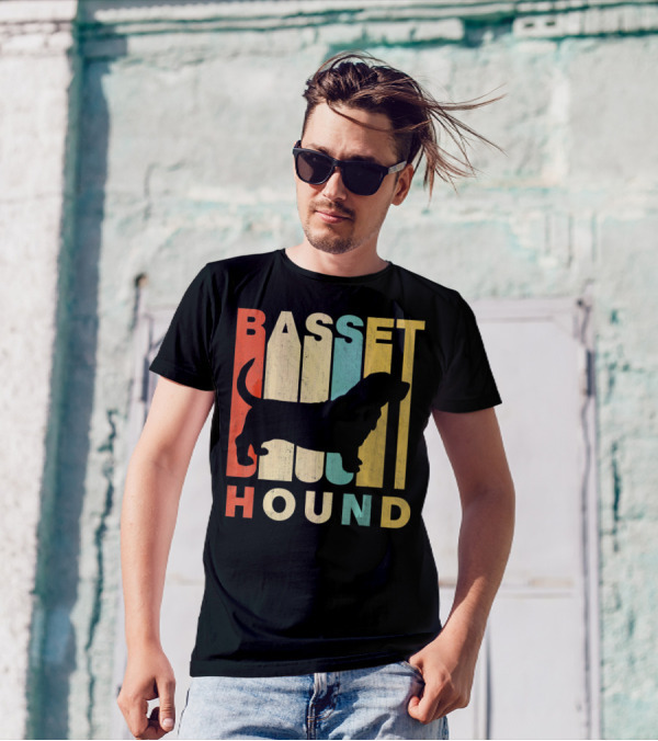 Vintage Basset Hound Retro T-Shirt