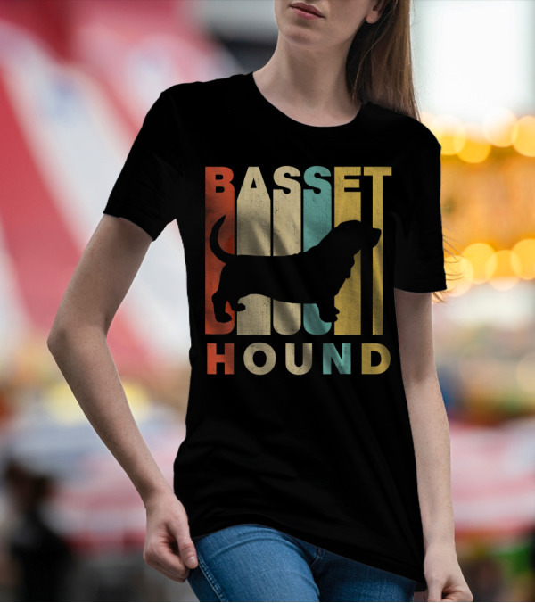 Vintage Basset Hound Retro T-Shirt