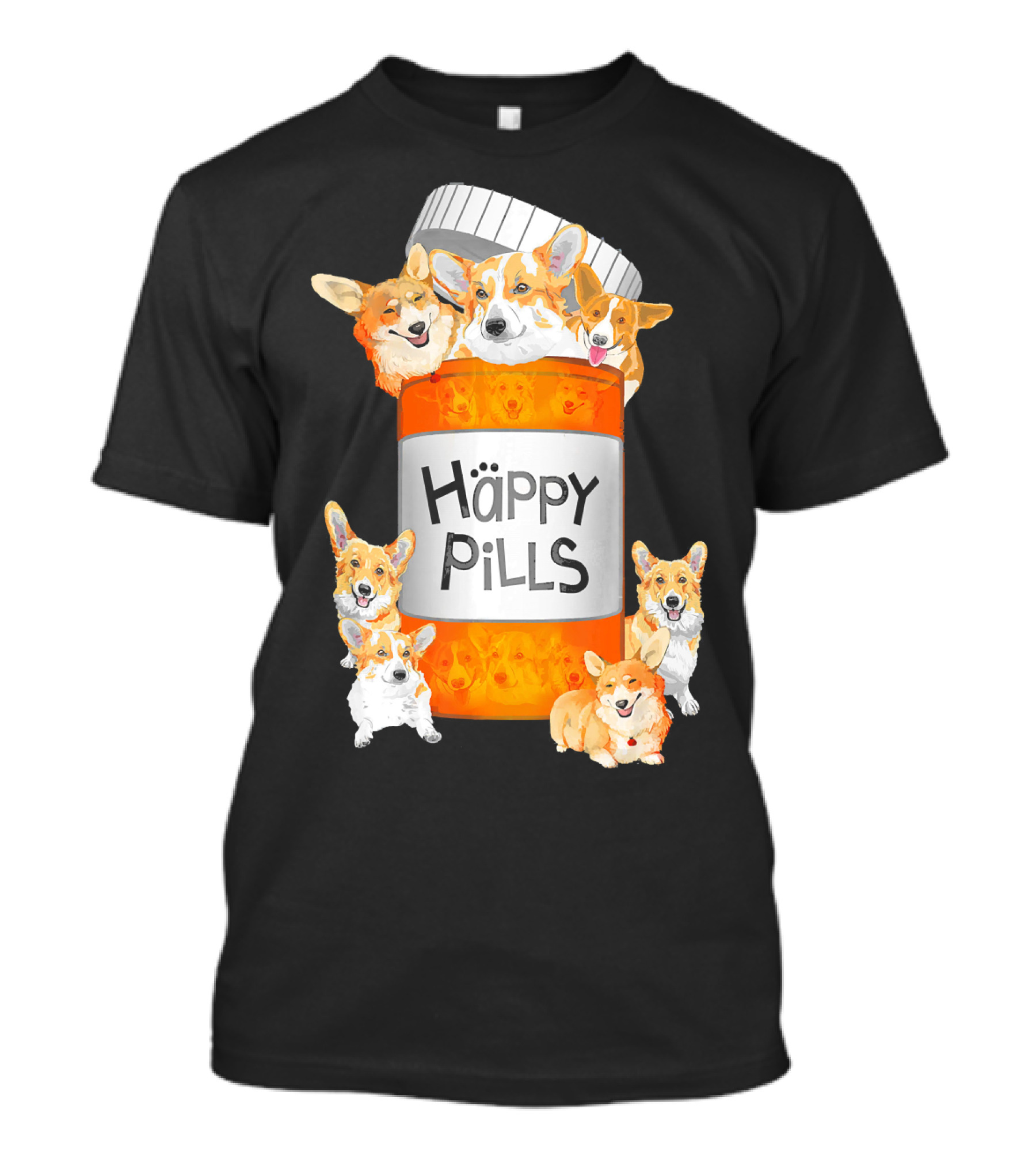 Happy Pills Corgi Delightful Collection T-Shirt