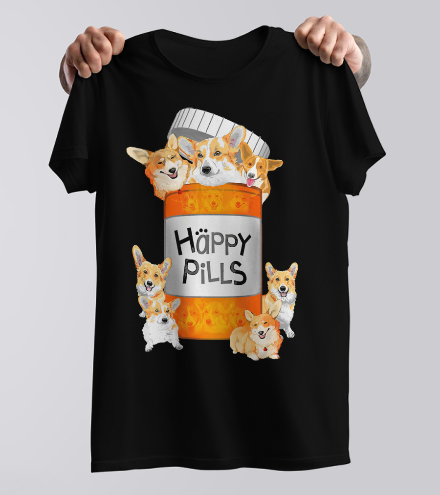 Happy Pills Corgi Delightful Collection T-Shirt