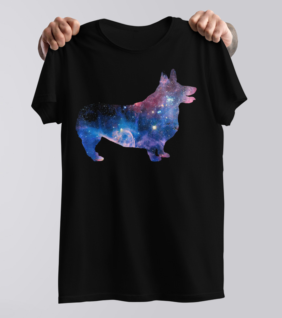 Cosmic Corgi Space Dog Galaxy T-Shirt