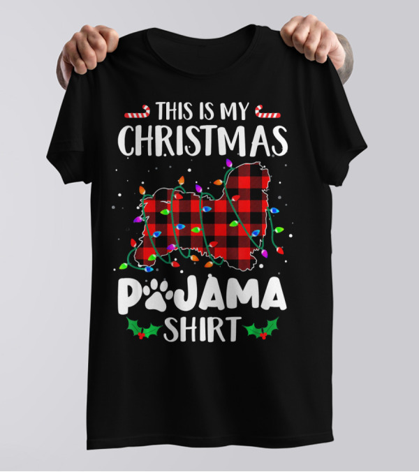This Is My Christmas Pajama Shirt Havanese Dog T-Shirt