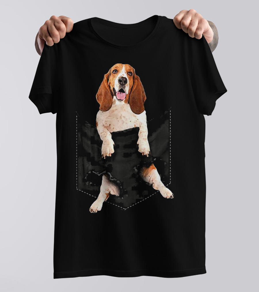 Basset Hound Pocket Mid T-Shirt