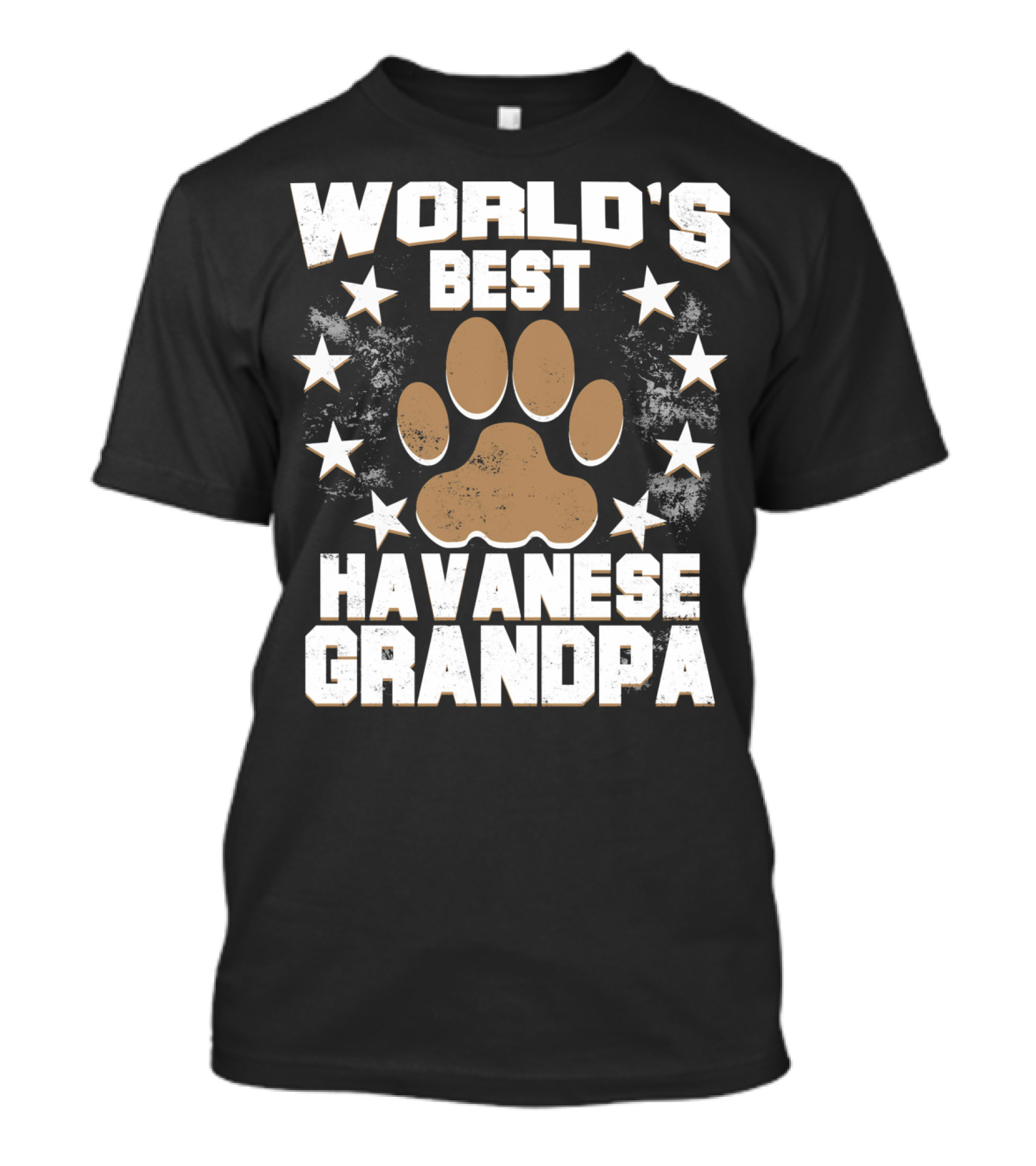 WORLD'S BEST HAVANESE GRANDPA PAW PRINT STARS T-Shirt
