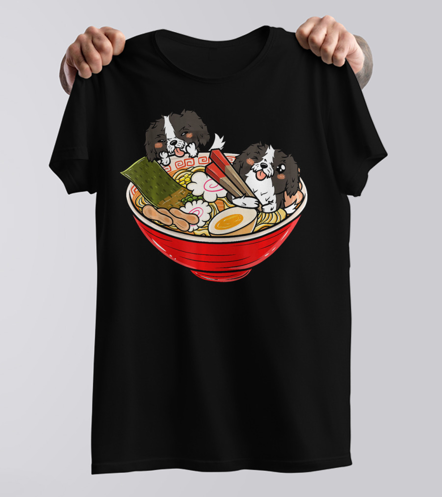 Havanese Dogs In Ramen Bowl With Unicorn Hat Playful T-Shirt