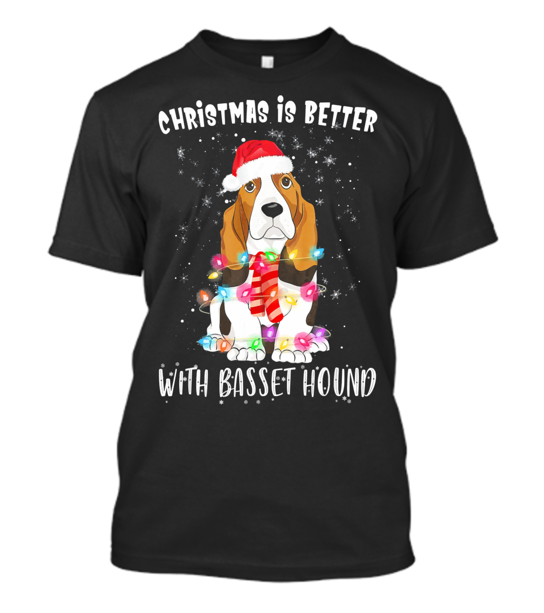 Christmas Is Better With Basset Hound T-Shirt